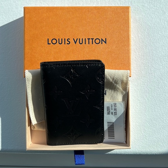 authentic Men’s NWT Black Monogrammed Louis Vuitton Pocket Wallet - Picture 3 of 5